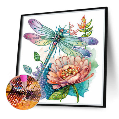 Simple Dragonfly - Special Shaped Drill Diamond Painting 40*40CM