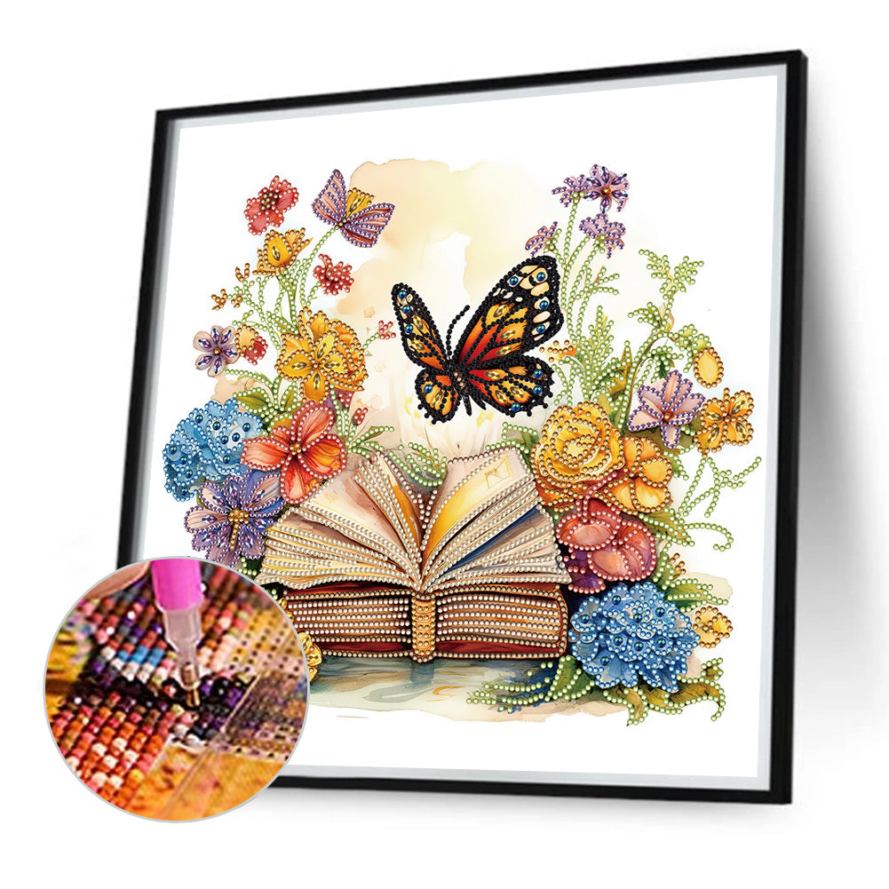 Simple Butterfly - Special Shaped Drill Diamond Painting 40*40CM