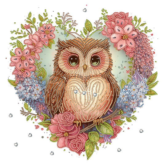 Simple Owl - Special Shaped Drill Diamond Painting 40*40CM