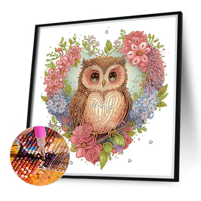 Simple Owl - Special Shaped Drill Diamond Painting 40*40CM