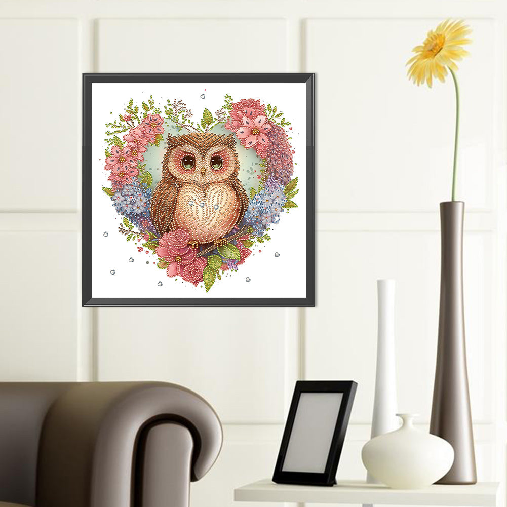 Simple Owl - Special Shaped Drill Diamond Painting 40*40CM