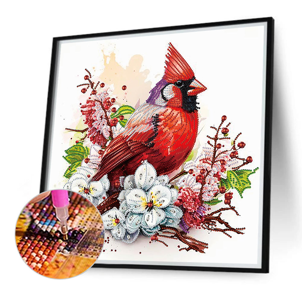 Simple Cardinal - Special Shaped Drill Diamond Painting 40*40CM