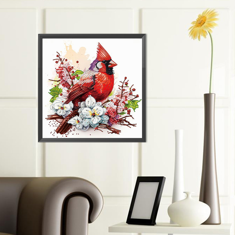 Simple Cardinal - Special Shaped Drill Diamond Painting 40*40CM