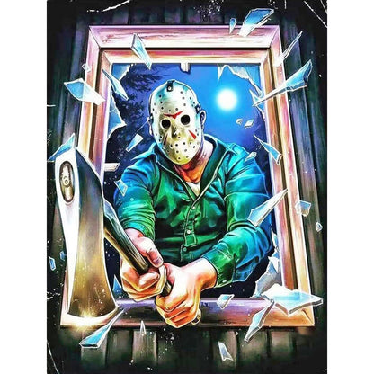 Jason Broken Window - Full Round Drill Diamond Painting 30*40CM