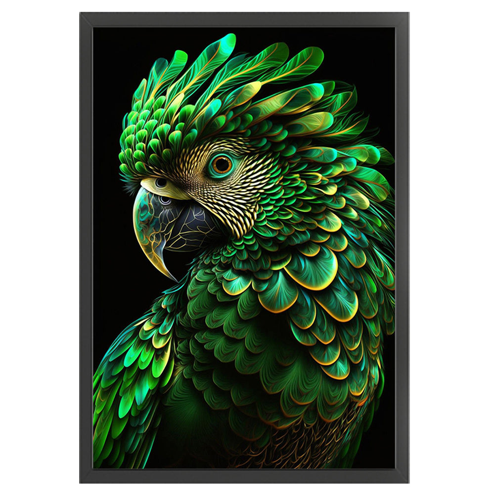 Red Fan Parrot - 11CT Stamped Cross Stitch 40*60CM