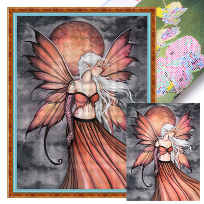 Butterfly Woman - 11CT Stamped Cross Stitch 50*65CM