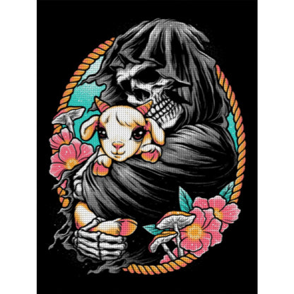 Death And The Lamb - 11CT Stamped Cross Stitch 40*55CM