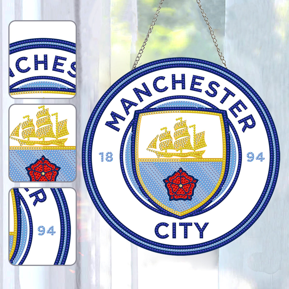 DIY Diamond Painting Ornaments for Home Wall Decor (Man City Football Club)