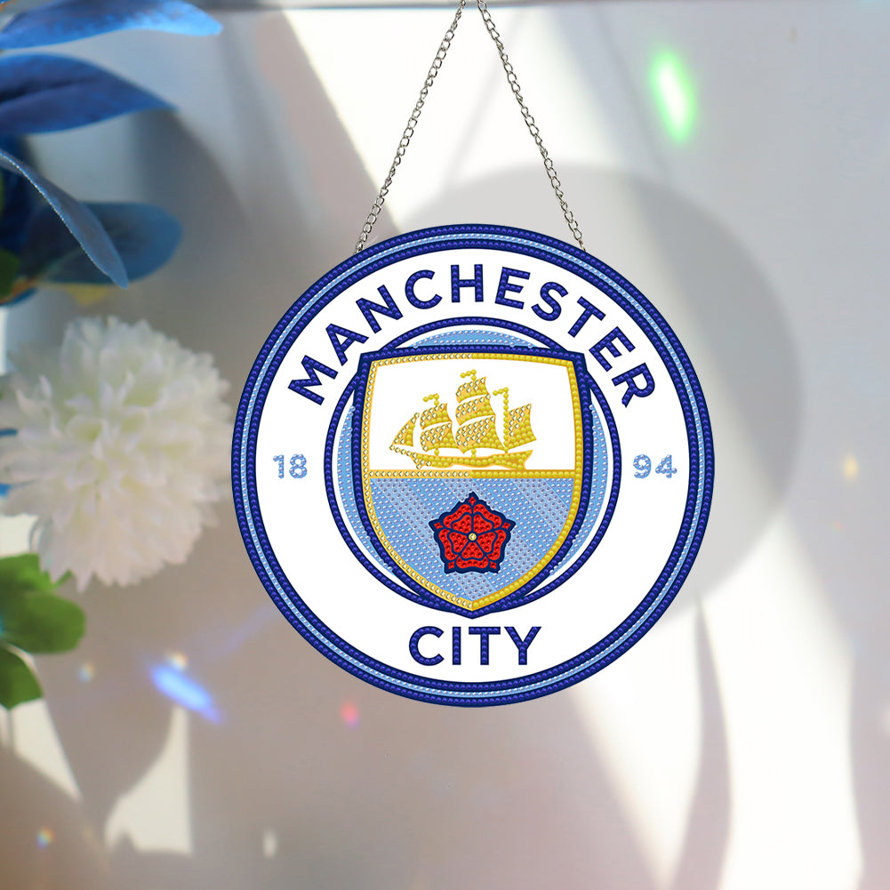 DIY Diamond Painting Ornaments for Home Wall Decor (Man City Football Club)