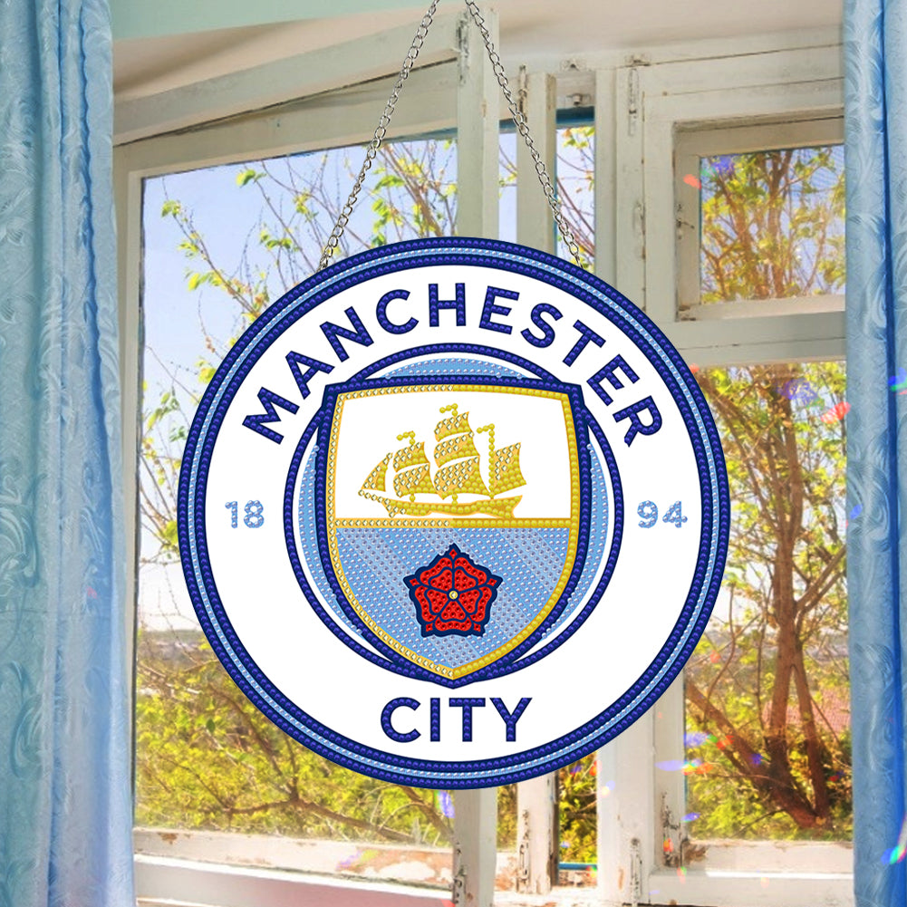 DIY Diamond Painting Ornaments for Home Wall Decor (Man City Football Club)