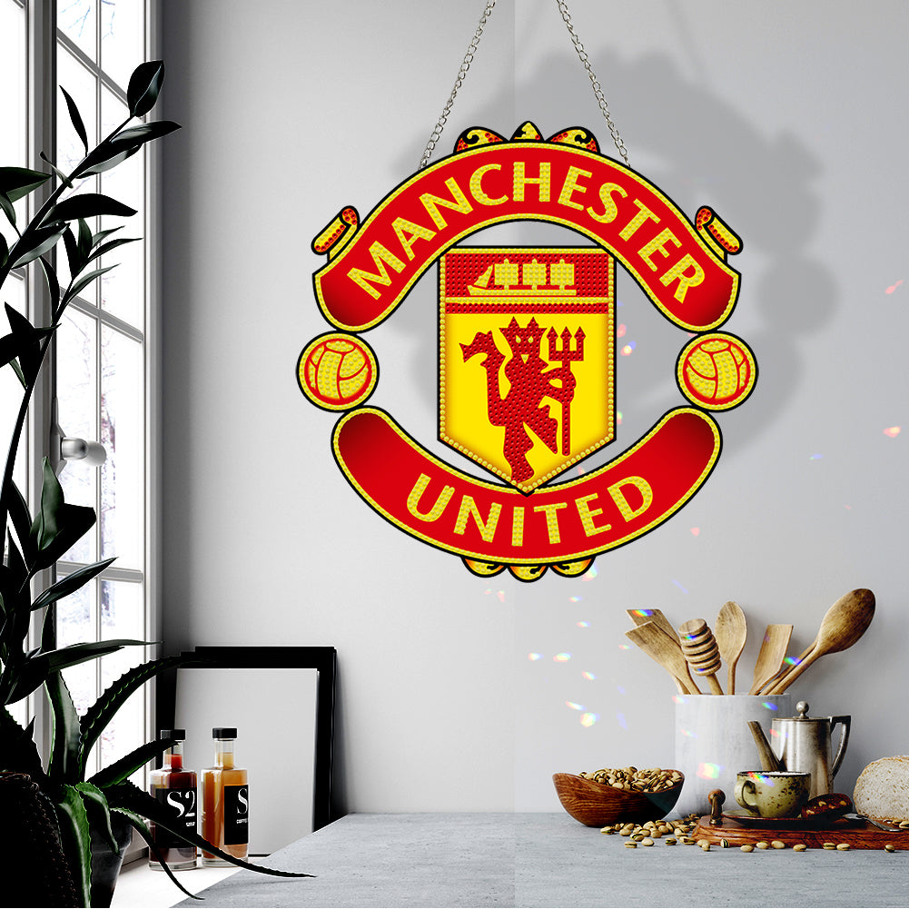 DIY Diamond Painting Ornaments for Home Wall Decor (MU Football Club)