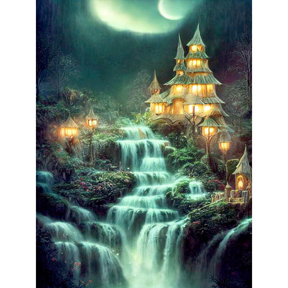 Quiet Night Trickle - Full Round Drill Diamond Painting 30*40CM