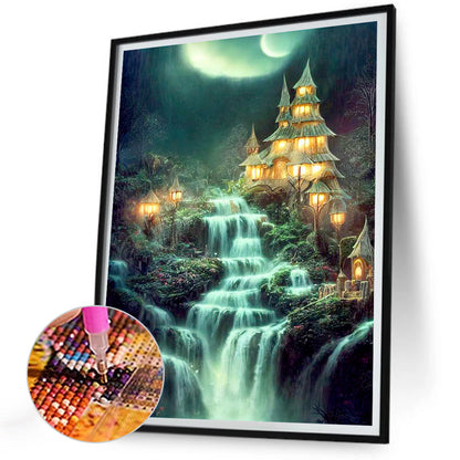 Quiet Night Trickle - Full Round Drill Diamond Painting 30*40CM