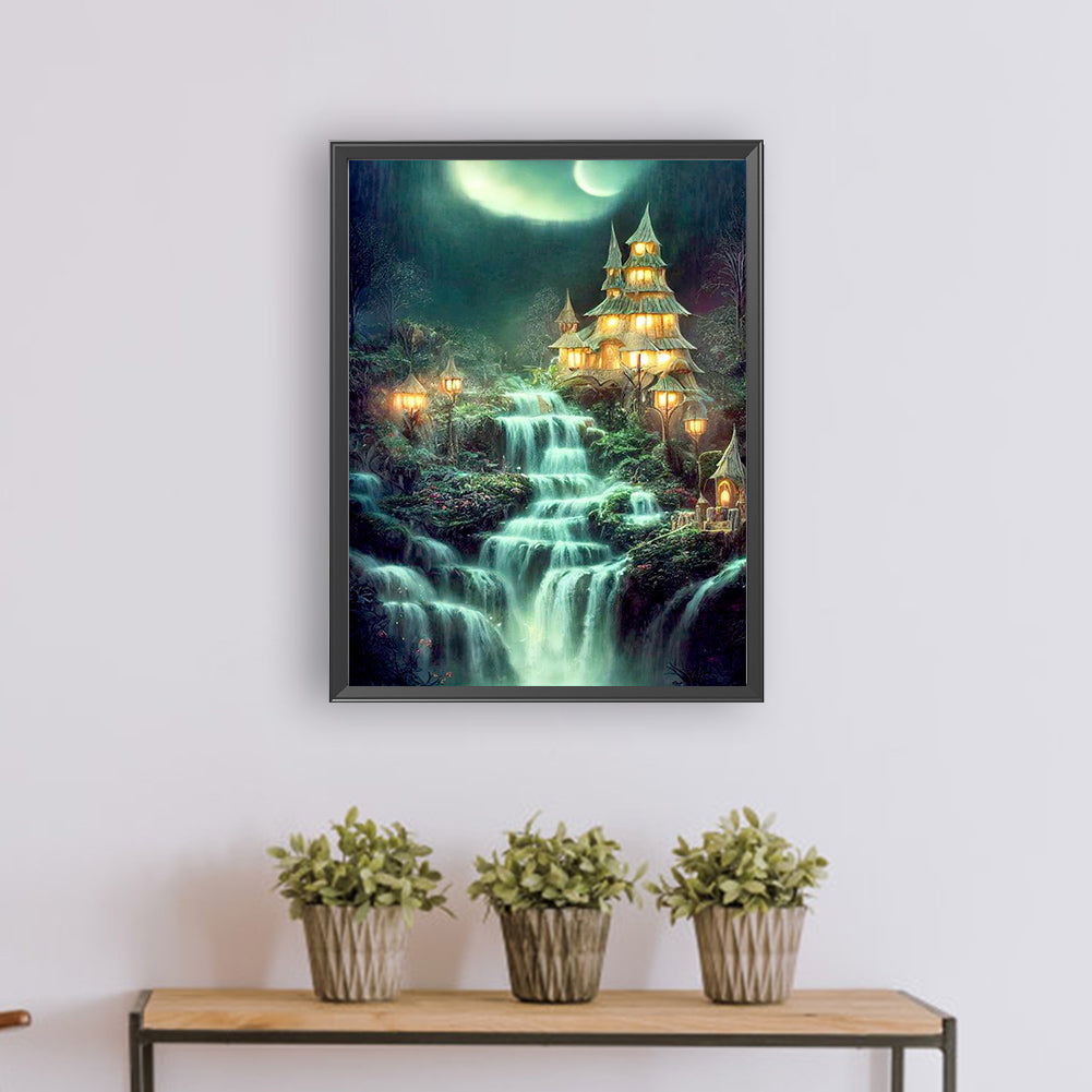 Quiet Night Trickle - Full Round Drill Diamond Painting 30*40CM