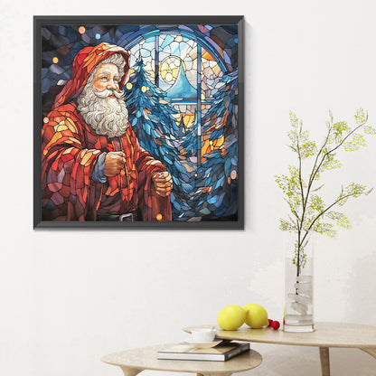 Christmas Glass Painting - Full Round Drill Diamond Painting 30*30CM