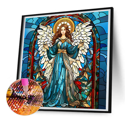 Madonna And Fairy Glass Painting - Full Round Drill Diamond Painting 30*30CM