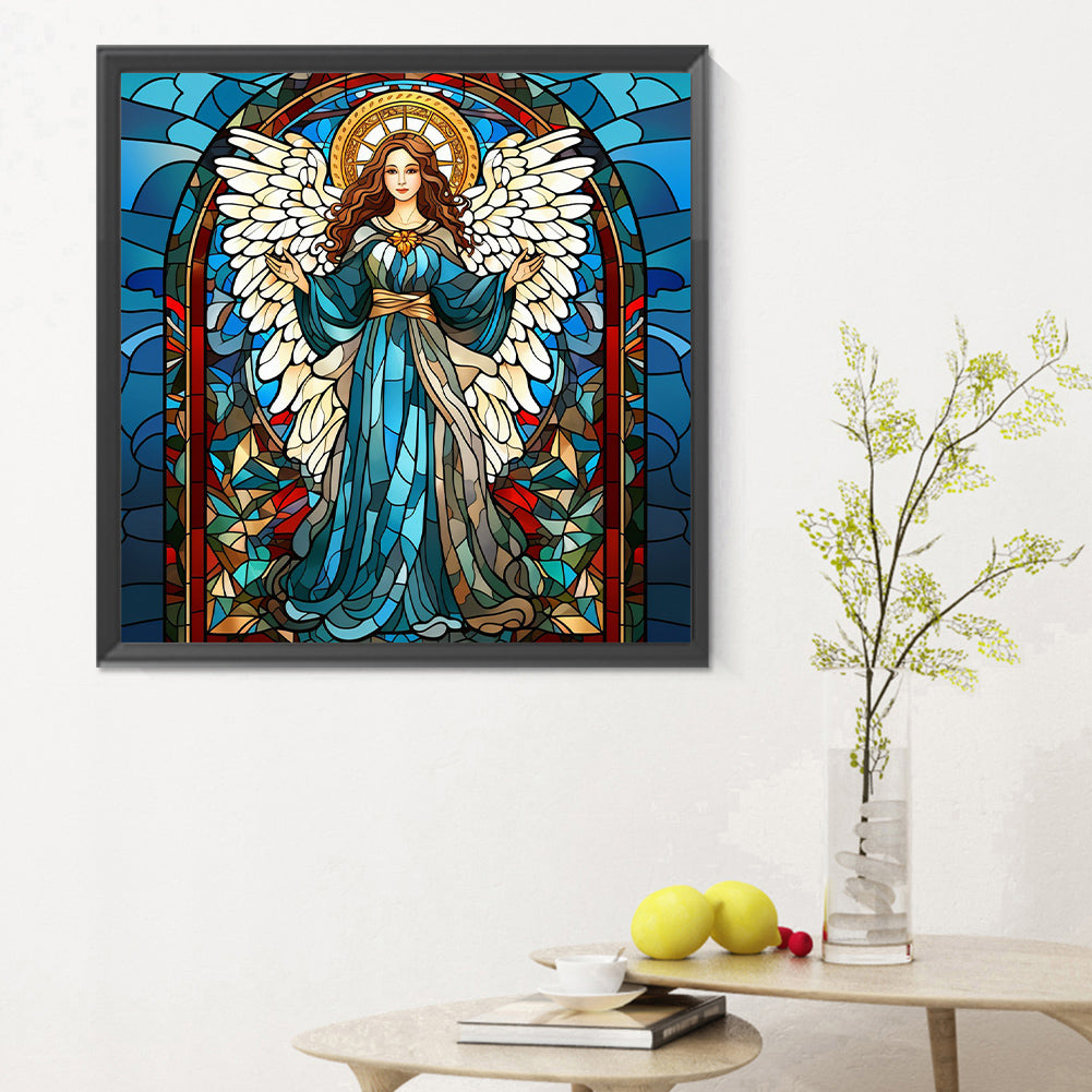 Madonna And Fairy Glass Painting - Full Round Drill Diamond Painting 30*30CM