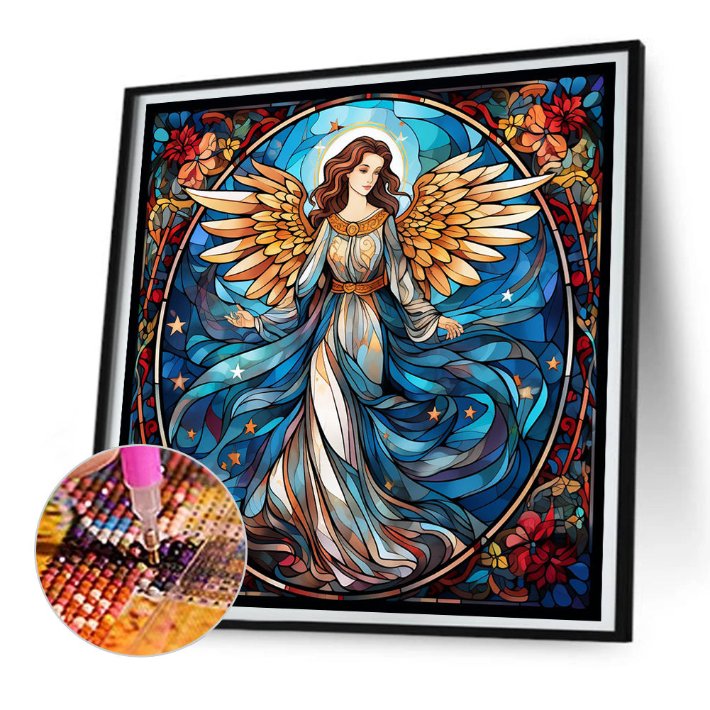 Madonna And Fairy Glass Painting - Full Round Drill Diamond Painting 30*30CM