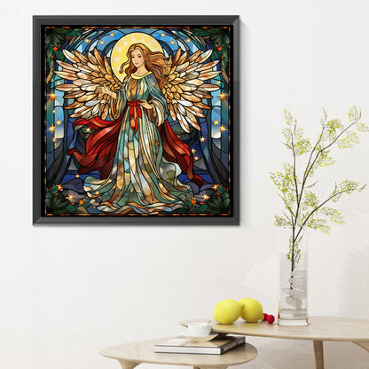 Madonna And Fairy Glass Painting - Full Round Drill Diamond Painting 30*30CM