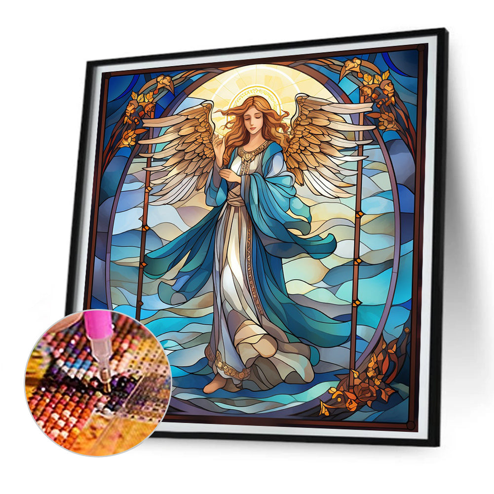 Madonna And Fairy Glass Painting - Full Round Drill Diamond Painting 30*30CM