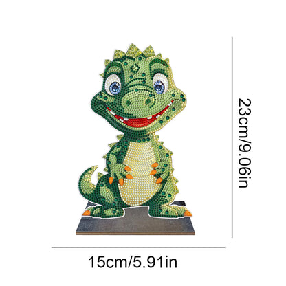 Wooden Desktop Diamond Painting Ornament Diamond Table Decor (Dragon Baby #4)