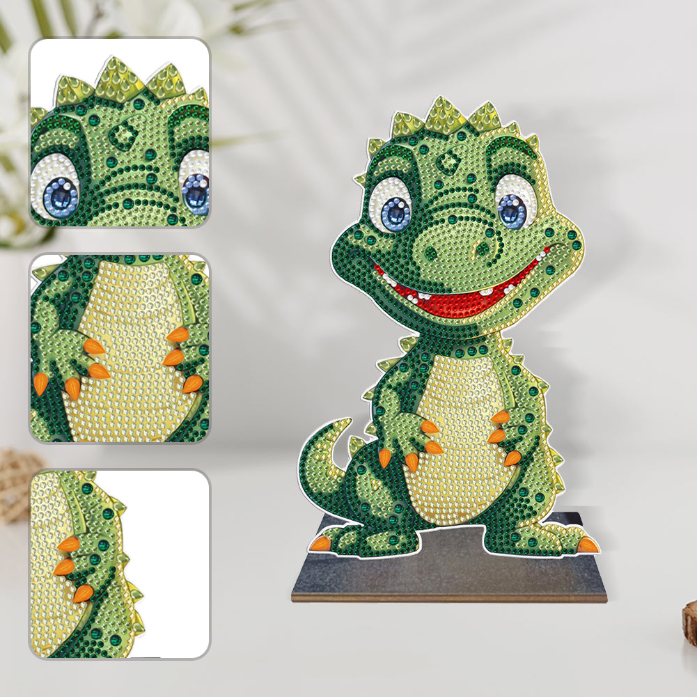 Wooden Desktop Diamond Painting Ornament Diamond Table Decor (Dragon Baby #4)