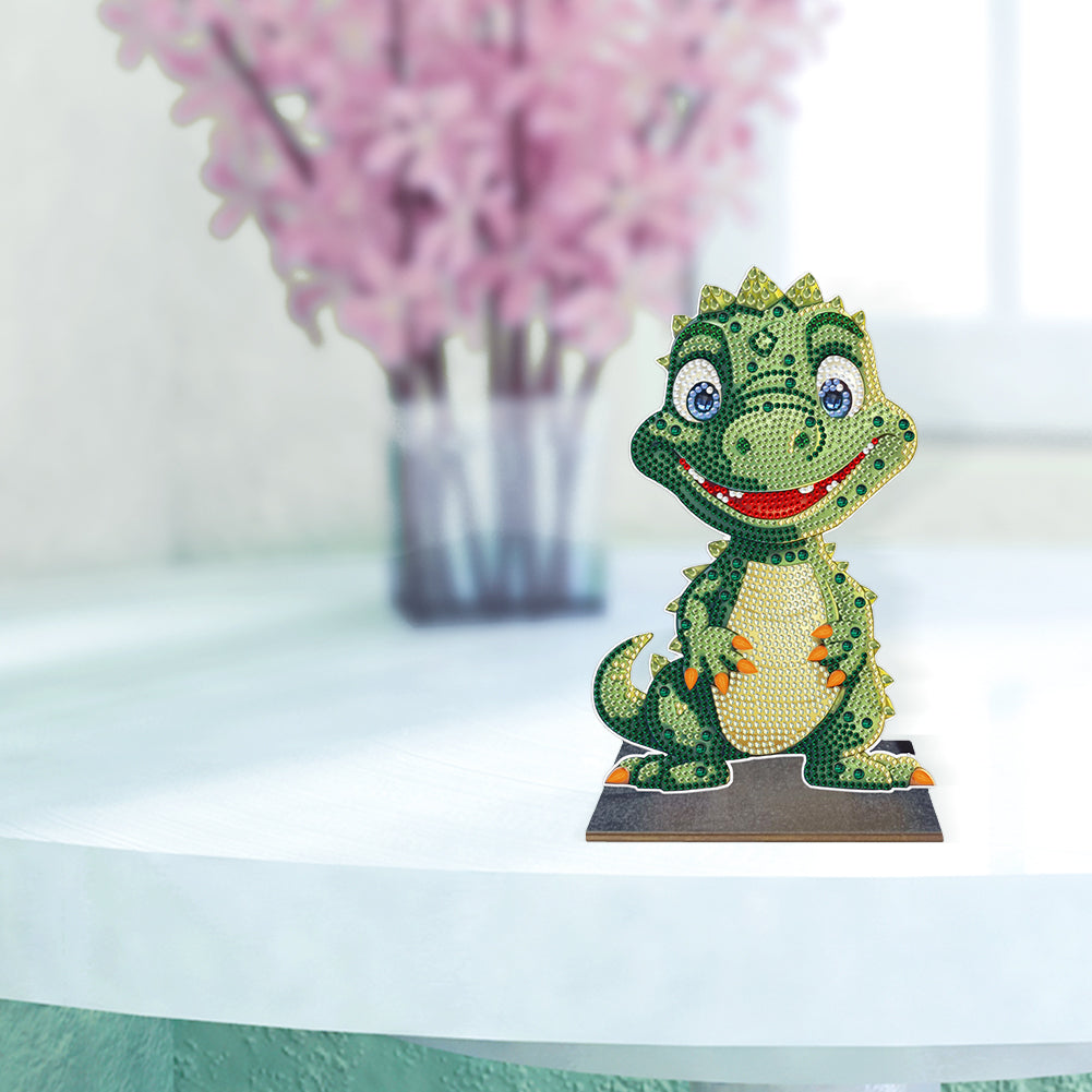 Wooden Desktop Diamond Painting Ornament Diamond Table Decor (Dragon Baby #4)