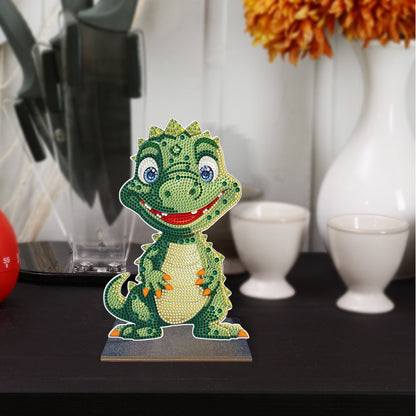 Wooden Desktop Diamond Painting Ornament Diamond Table Decor (Dragon Baby #4)