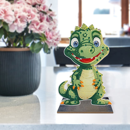 Wooden Desktop Diamond Painting Ornament Diamond Table Decor (Dragon Baby #4)