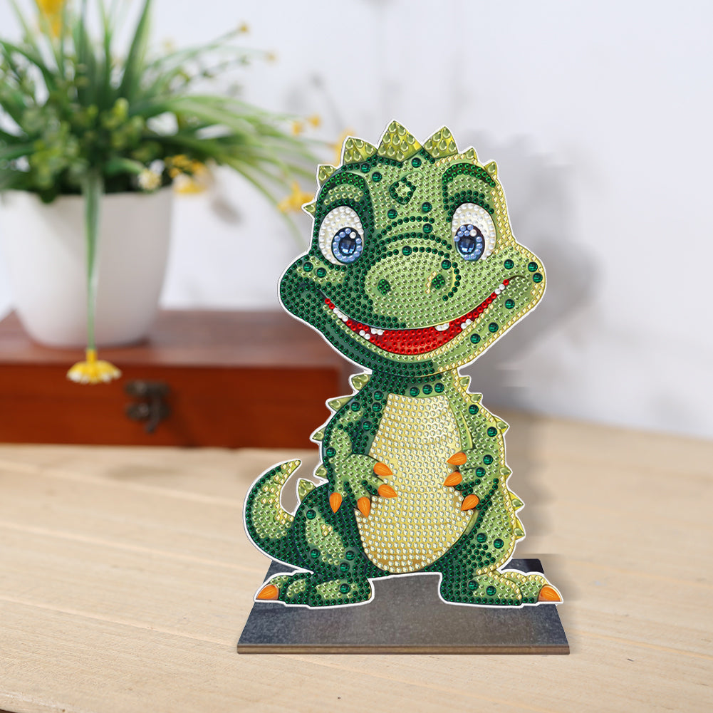 Wooden Desktop Diamond Painting Ornament Diamond Table Decor (Dragon Baby #4)