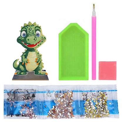 Wooden Desktop Diamond Painting Ornament Diamond Table Decor (Dragon Baby #4)