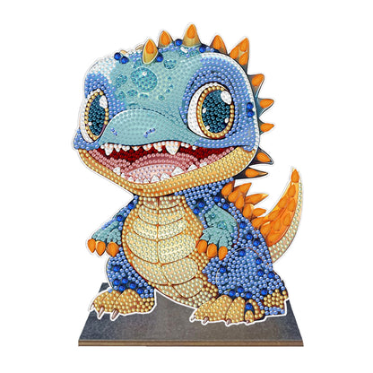 Wooden Desktop Diamond Painting Ornament Diamond Table Decor (Dragon Baby #5)