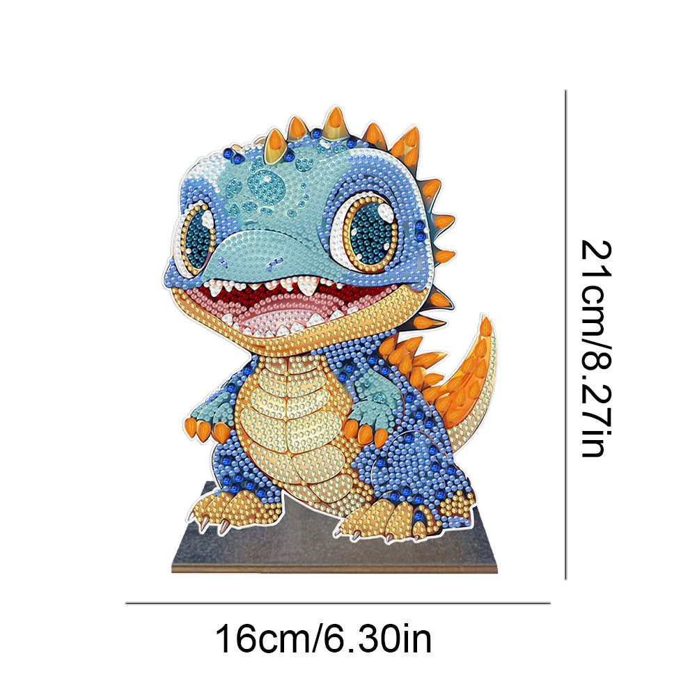 Wooden Desktop Diamond Painting Ornament Diamond Table Decor (Dragon Baby #5)