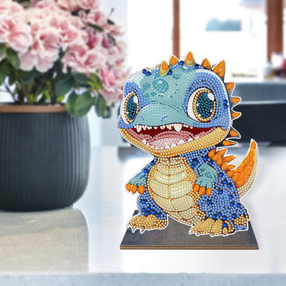 Wooden Desktop Diamond Painting Ornament Diamond Table Decor (Dragon Baby #5)