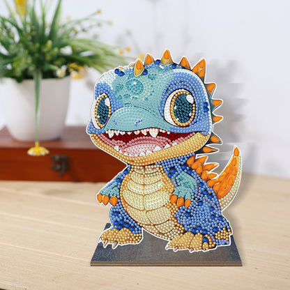 Wooden Desktop Diamond Painting Ornament Diamond Table Decor (Dragon Baby #5)