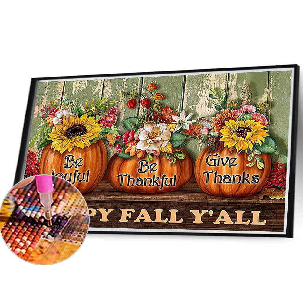 Pumpkin - Full Round Drill Diamond Painting 40*30CM