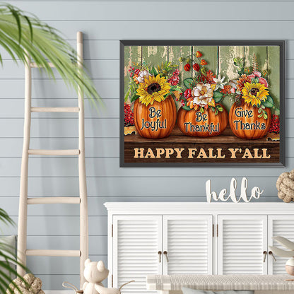 Pumpkin - Full Round Drill Diamond Painting 40*30CM