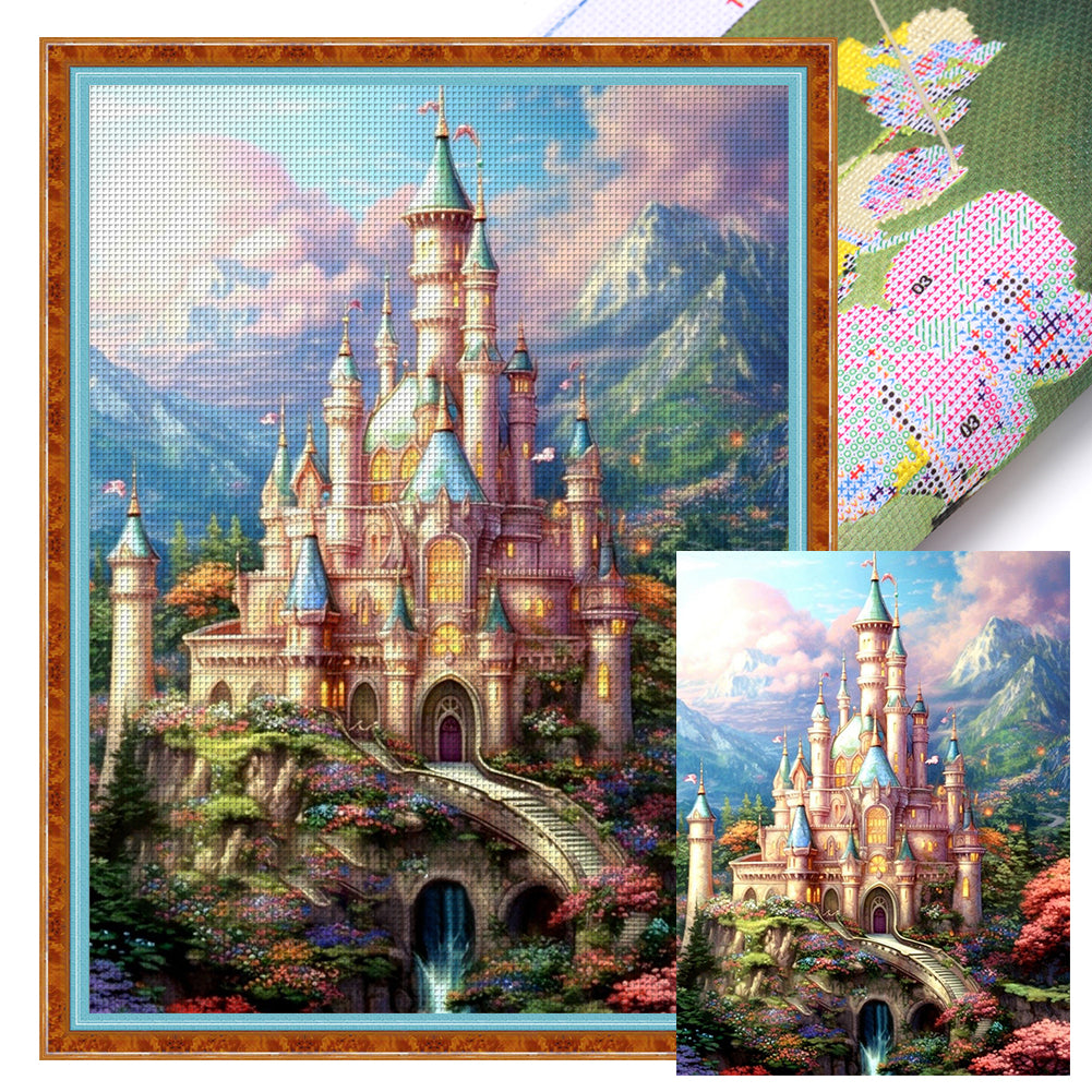 Castle - 14CT Stamped Cross Stitch 50*65CM