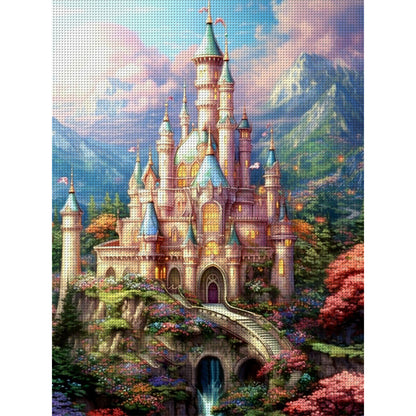 Castle - 14CT Stamped Cross Stitch 50*65CM