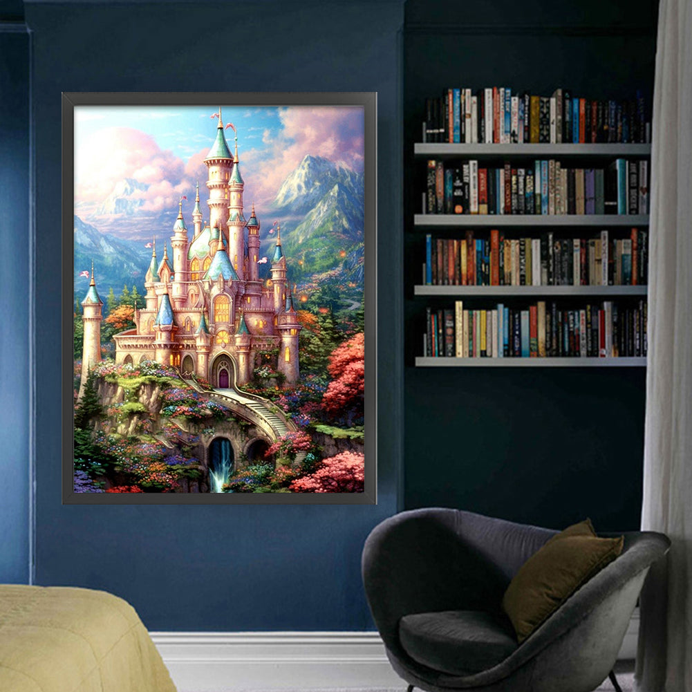 Castle - 14CT Stamped Cross Stitch 50*65CM