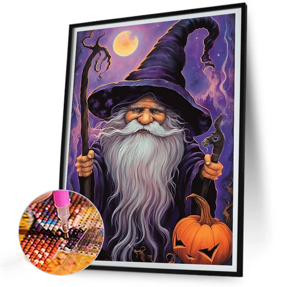 Grandpa The Wizard - Full Round Drill Diamond Painting 30*40CM