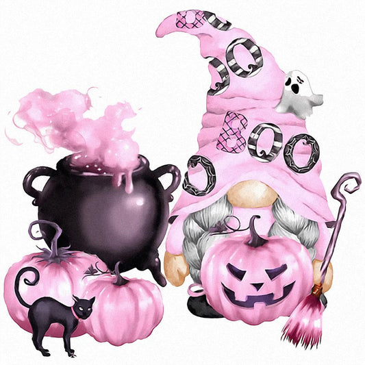 Halloween Gnome - Full Round Drill Diamond Painting 30*30CM