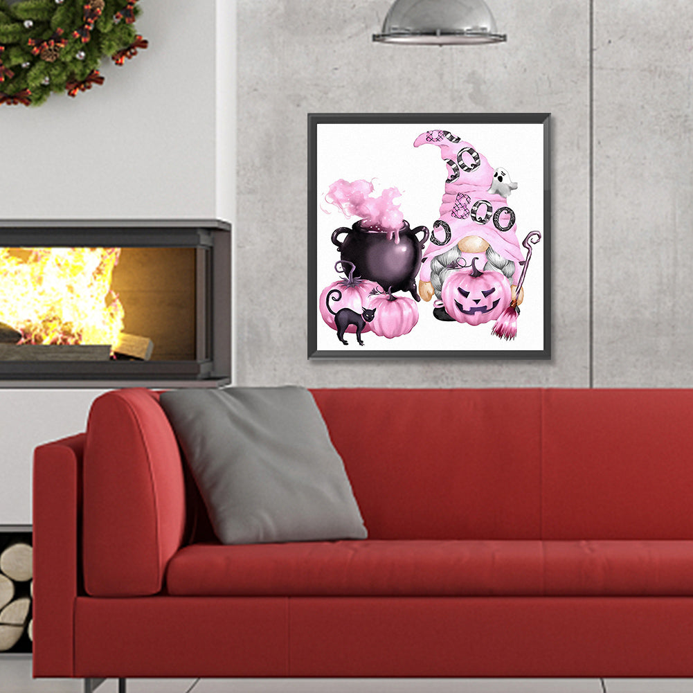 Halloween Gnome - Full Round Drill Diamond Painting 30*30CM