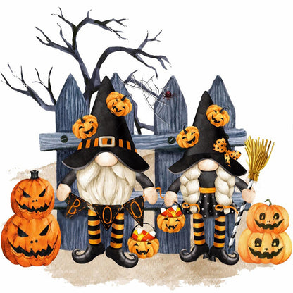 Halloween Gnome - Full Round Drill Diamond Painting 30*30CM