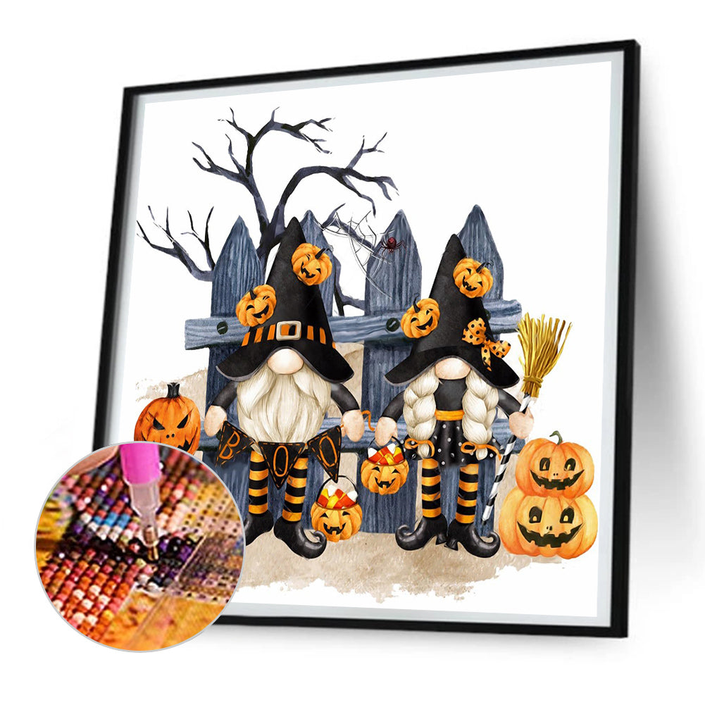 Halloween Gnome - Full Round Drill Diamond Painting 30*30CM