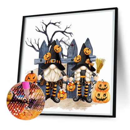 Halloween Gnome - Full Round Drill Diamond Painting 30*30CM
