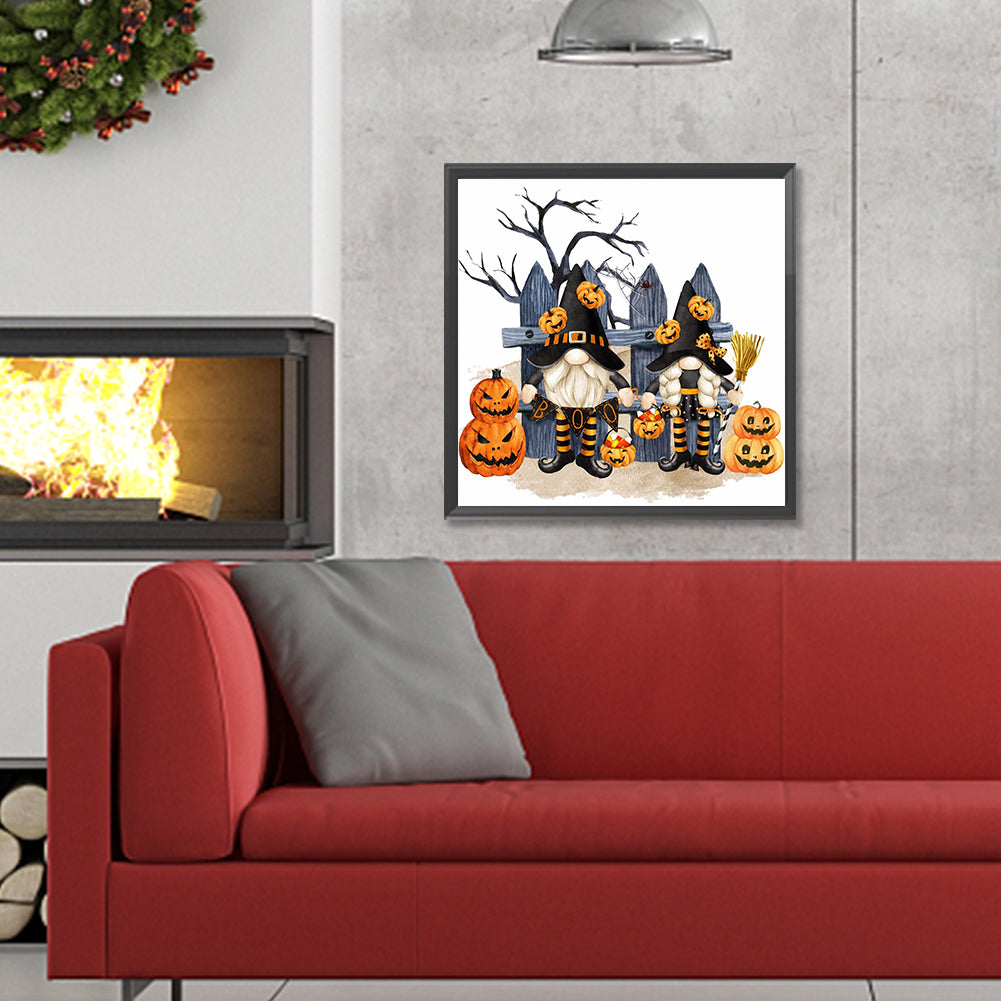 Halloween Gnome - Full Round Drill Diamond Painting 30*30CM