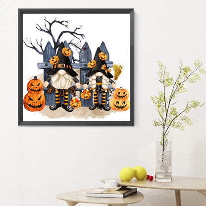 Halloween Gnome - Full Round Drill Diamond Painting 30*30CM