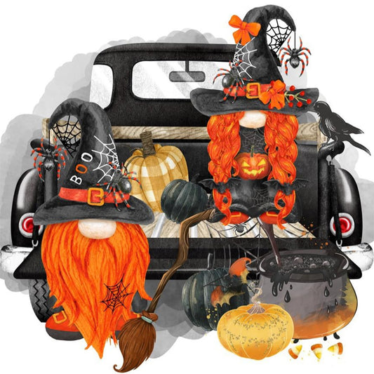 Halloween Gnome - Full Round Drill Diamond Painting 30*30CM