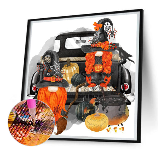 Halloween Gnome - Full Round Drill Diamond Painting 30*30CM